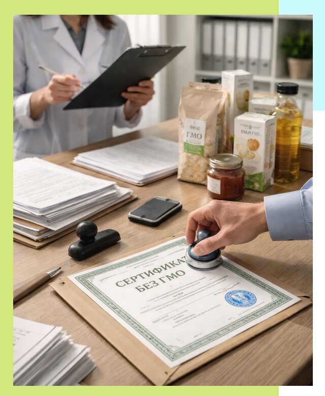 Получение сертификата Без ГМО для продукции в Нефтекамске